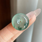 糯冰蓝底飘花翡翠平安扣（yc279357）