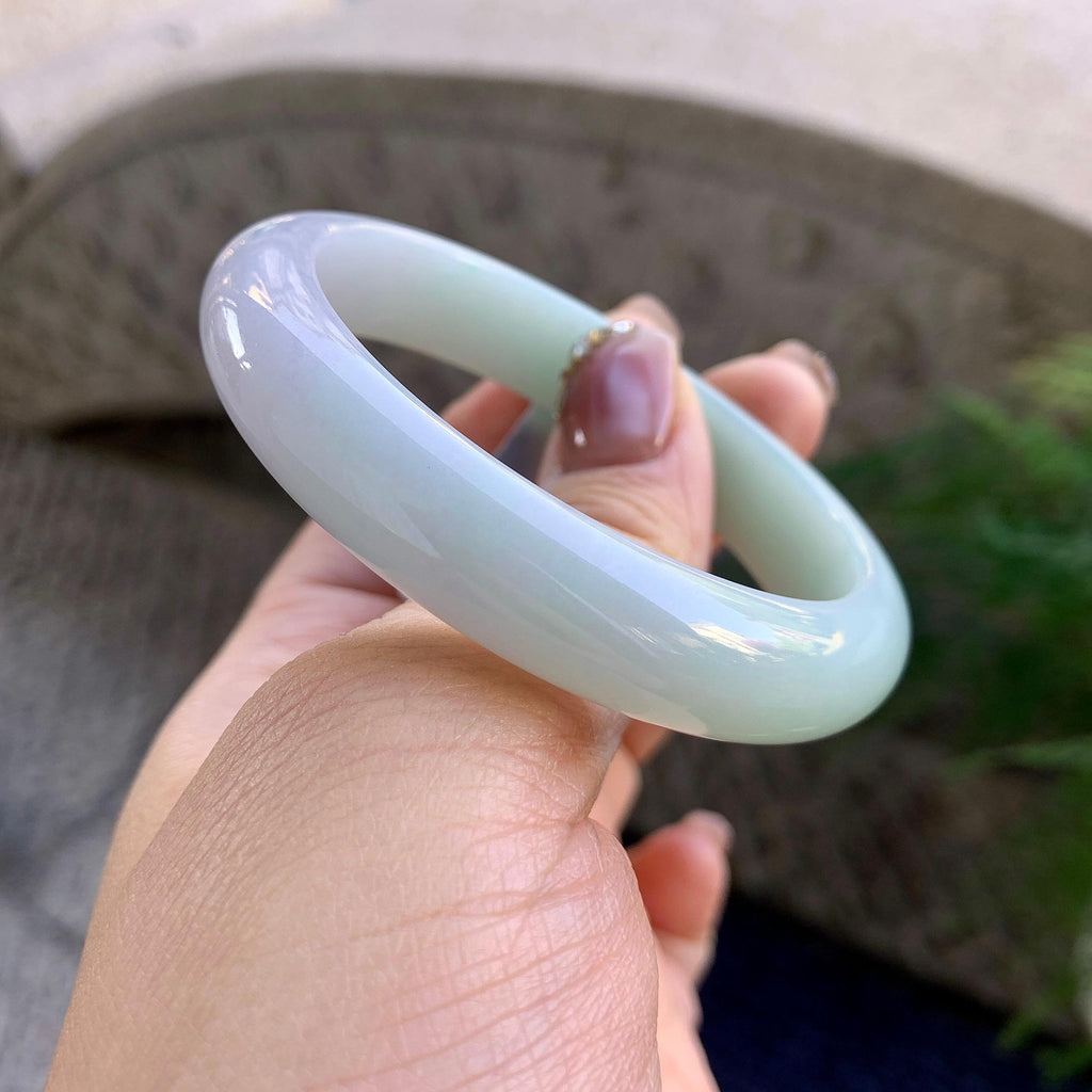 细糯种淡晴底贵妃手镯（53.4mm）（yc276209）
