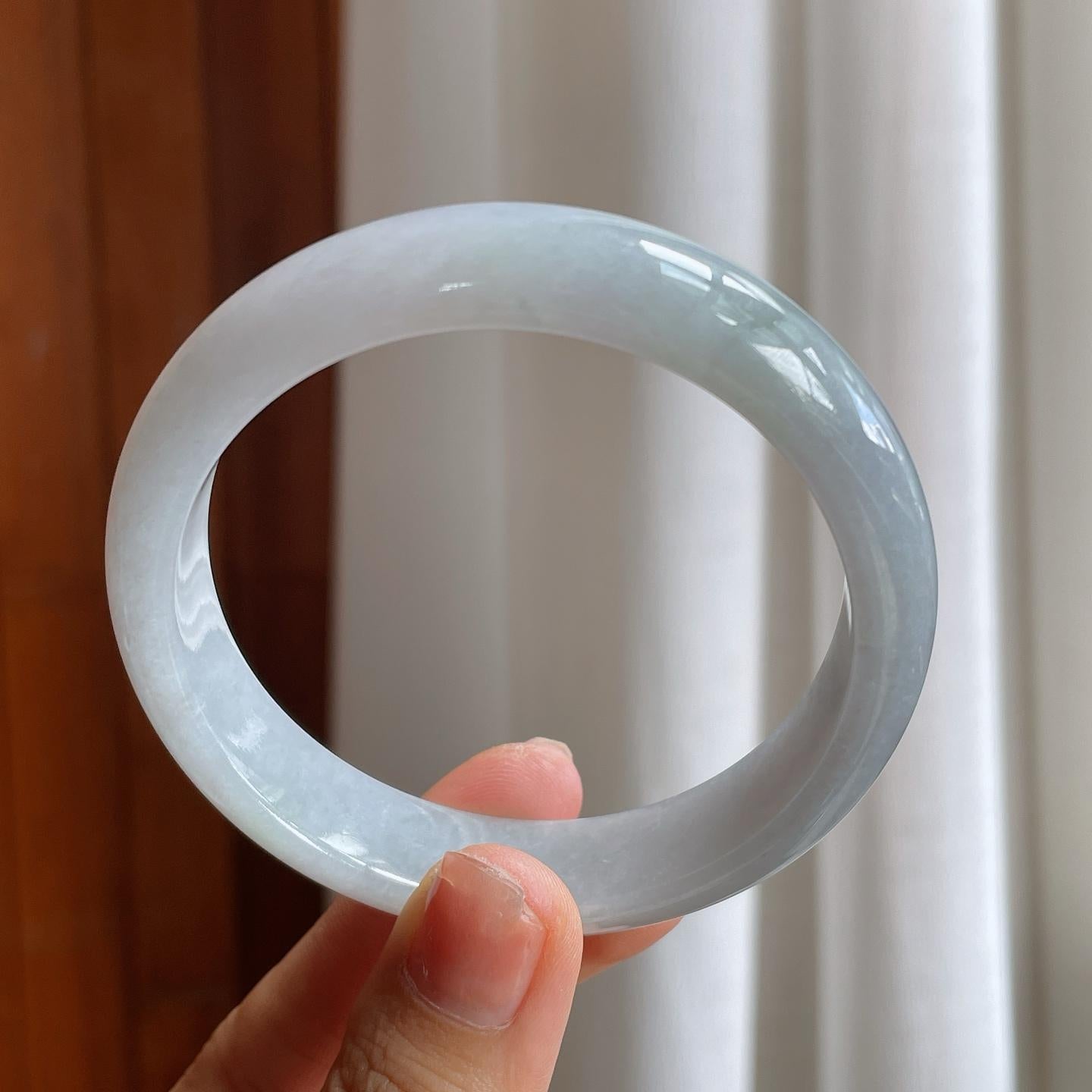 糯冰翡翠平安镯（58.7mm）（yc216049）
