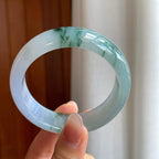冰种紫罗兰飘花翡翠平安镯（57mm）（yc325736）