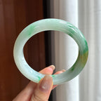 Vòng tay phỉ thúy chính khuyên hòa bình vàng xanh loại hạt mịn miệng lớn 59 khuyên Phỉ thúy A Miến Điện tự nhiên (yc450484)