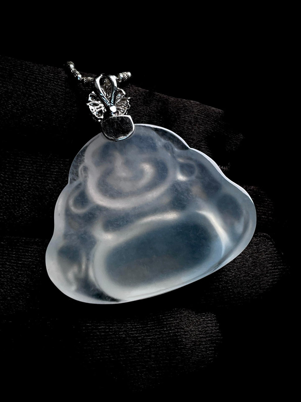 18k金扣冰种翡翠佛公（yc269682）