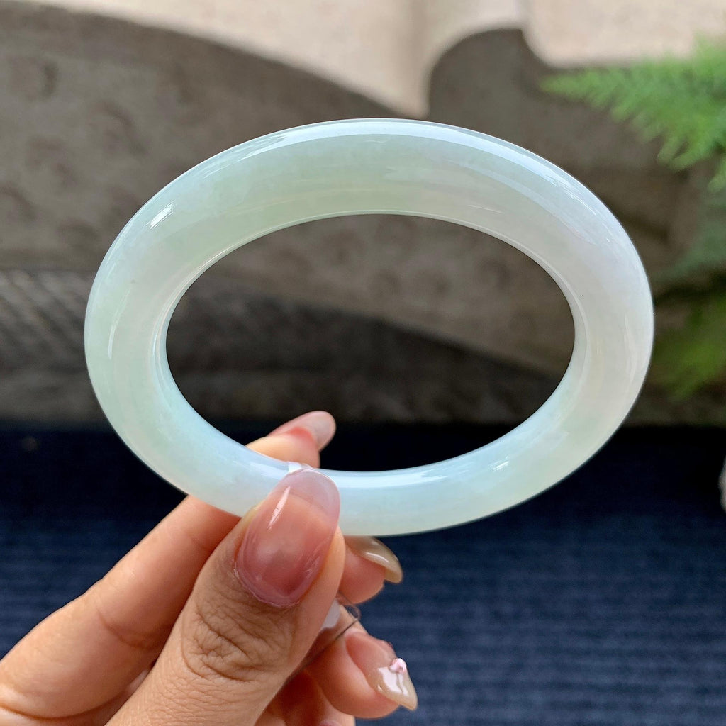 细糯种淡晴底圆条手镯（55.5mm）（yc281534）
