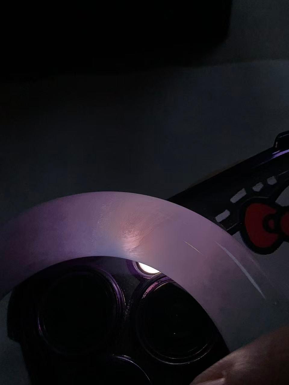 糯冰种春彩圆条手镯（57.3mm）（yc280851）
