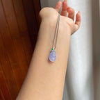 18k金扣糯冰紫罗兰翡翠豆子（yc240423）