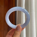 糯冰种紫罗兰翡翠平安镯(53mm)（yc414554）