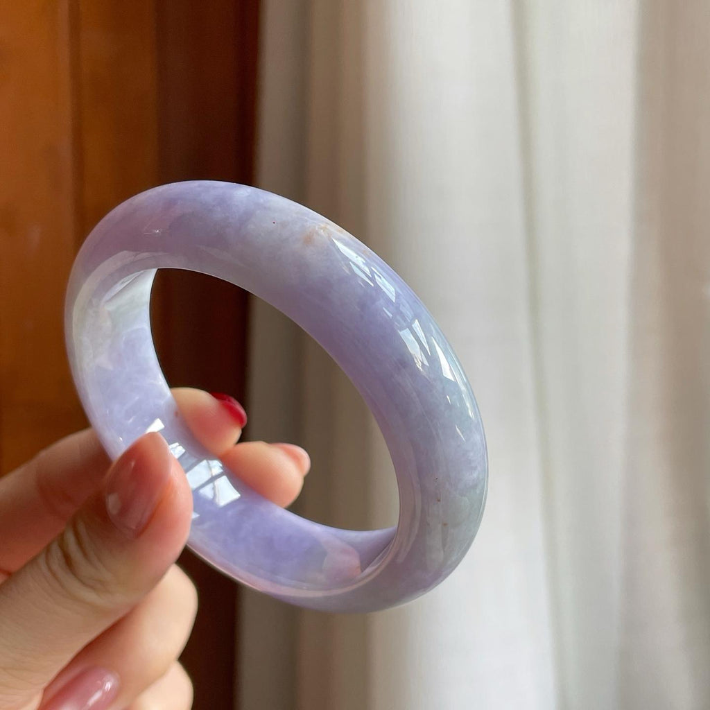 糯冰紫罗兰翡翠平安镯（56mm）（yc304408）