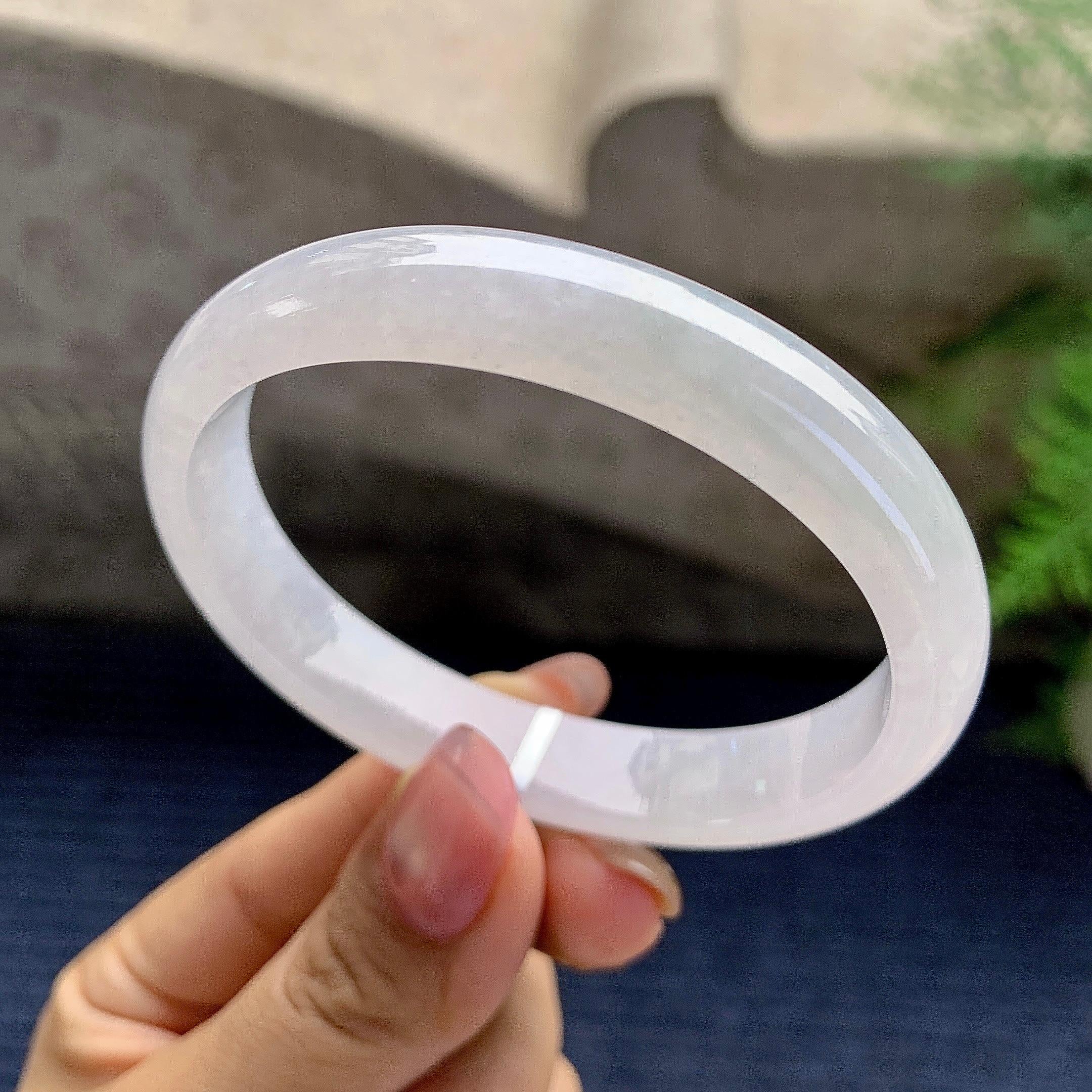 细糯种无色贵妃手镯（57.3mm）（yc280857）