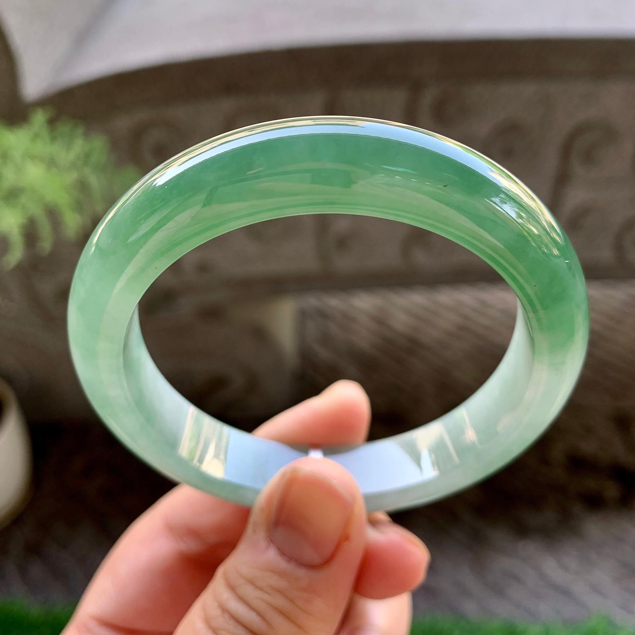 细糯种半山水平安镯（56mm）（yc240761）