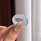 Nhẫn Ngọc Bích Miến Điện Tự Nhiên Loại A Màu Tím Băng Tuyết (yc450389)