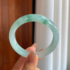 糯冰飘花翡翠平安镯（56.5mm）（yc366944）