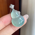 18k金扣冰种蓝晴底翡翠葫芦（yc241866）