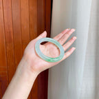 冰种带色翡翠圆条手镯（54.2mm）（yc374179）