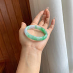 糯冰带色贵妃翡翠手镯（53.5mm）（yc312845）