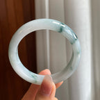 糯冰飘花翡翠平安镯（55.5mm）（yc314128）