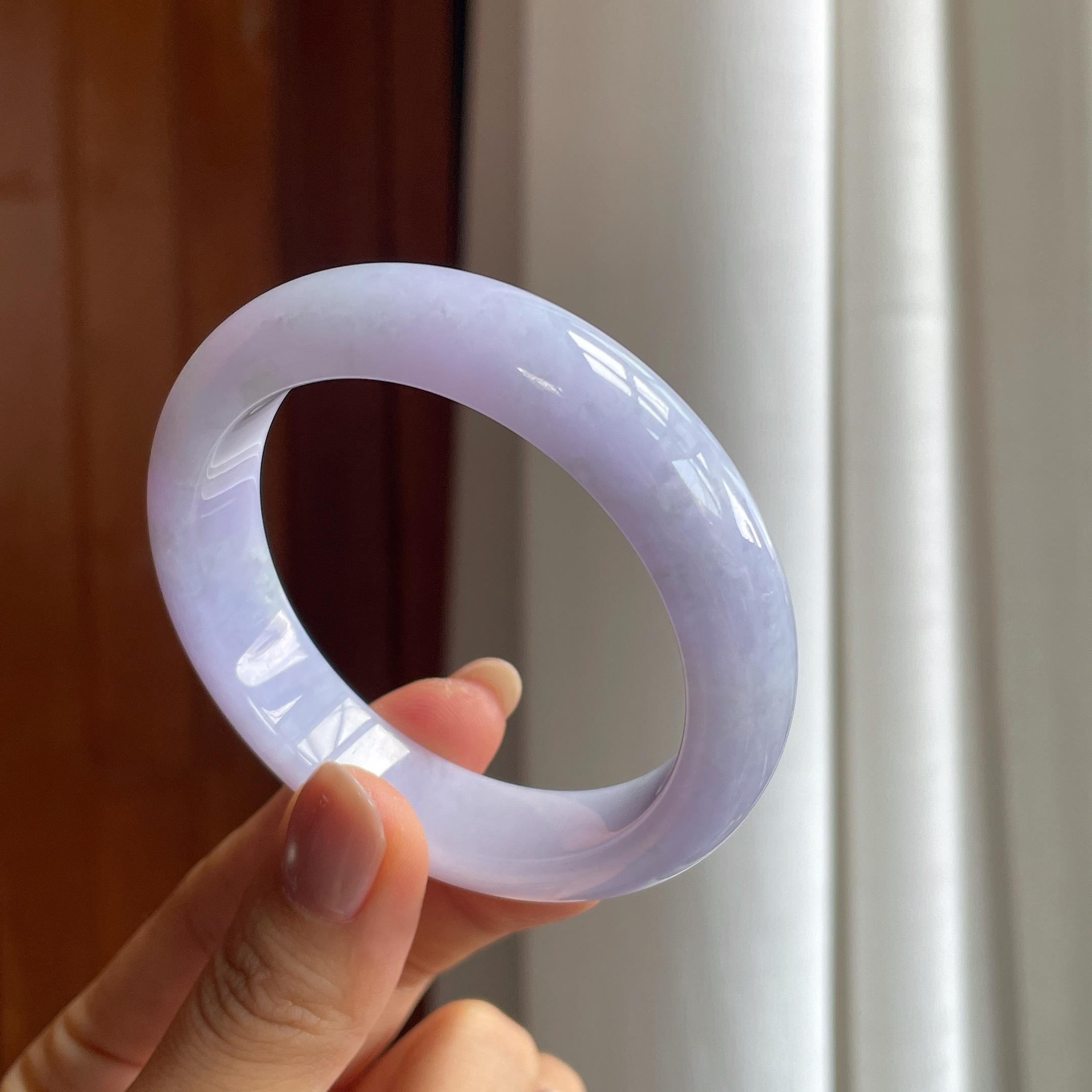 糯冰紫罗兰翡翠平安镯（54.5mm）（yc406236）