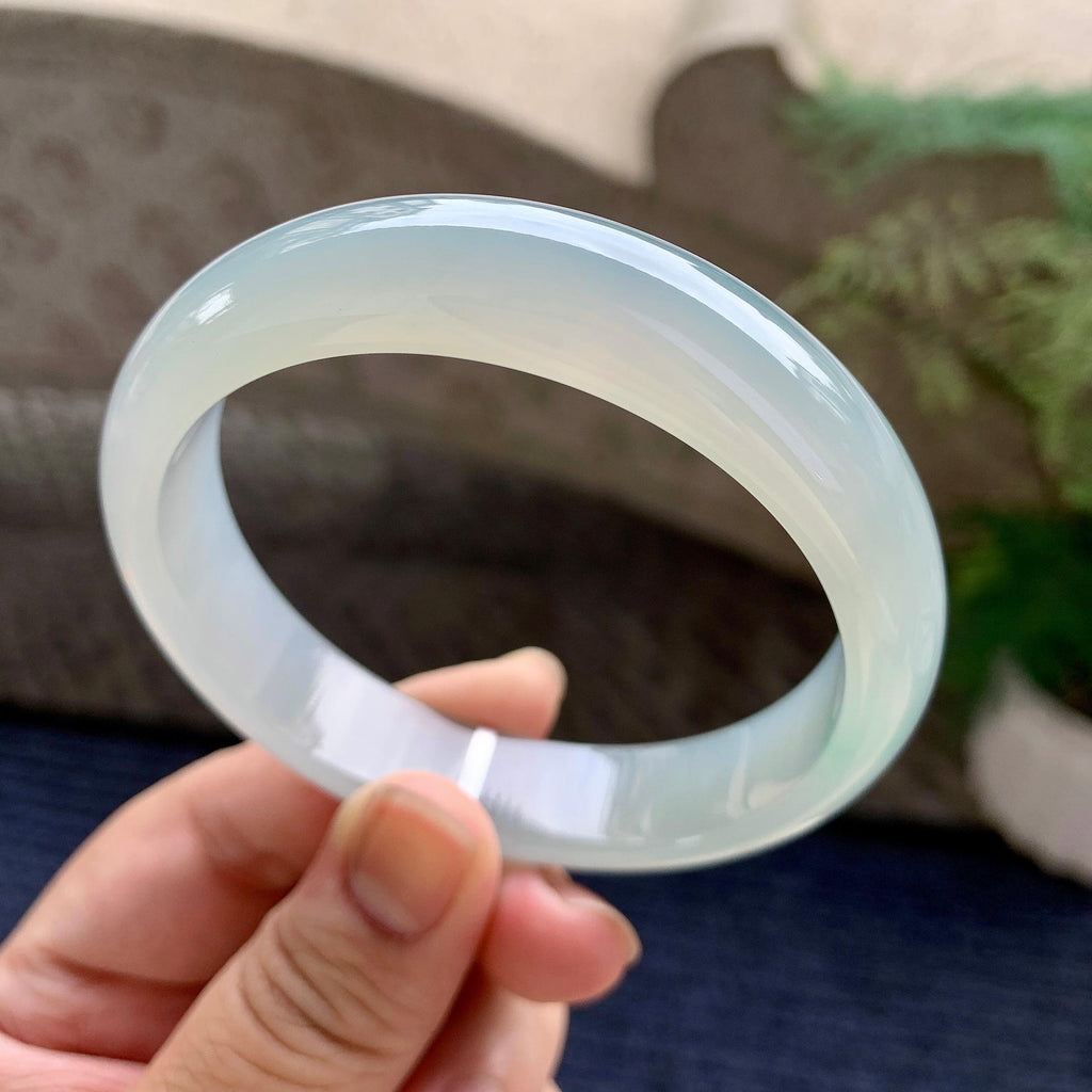 糯冰种淡晴底平安镯（59mm）（yc233896）