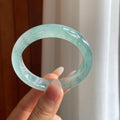 冰种飘花翡翠平安镯（53mm）（yc312334）