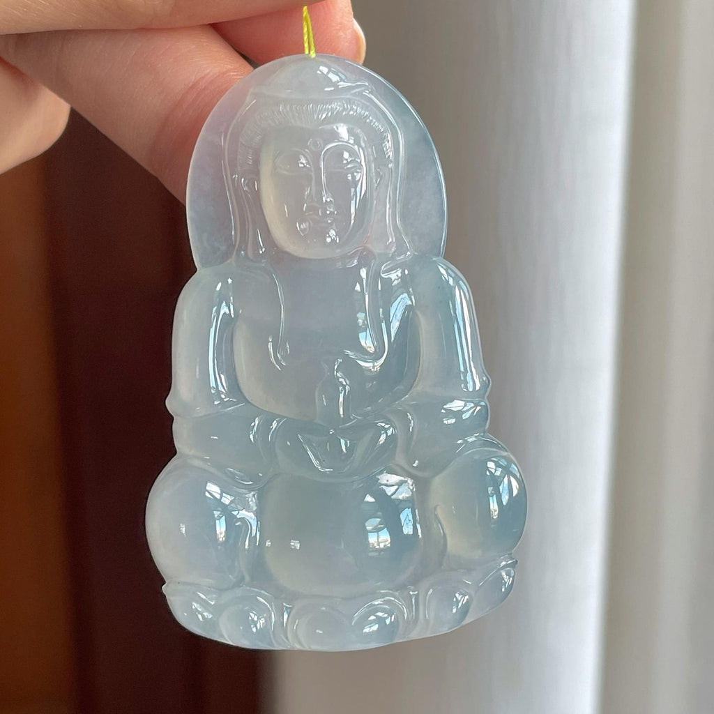 冰种淡晴底翡翠观音（yc257257）