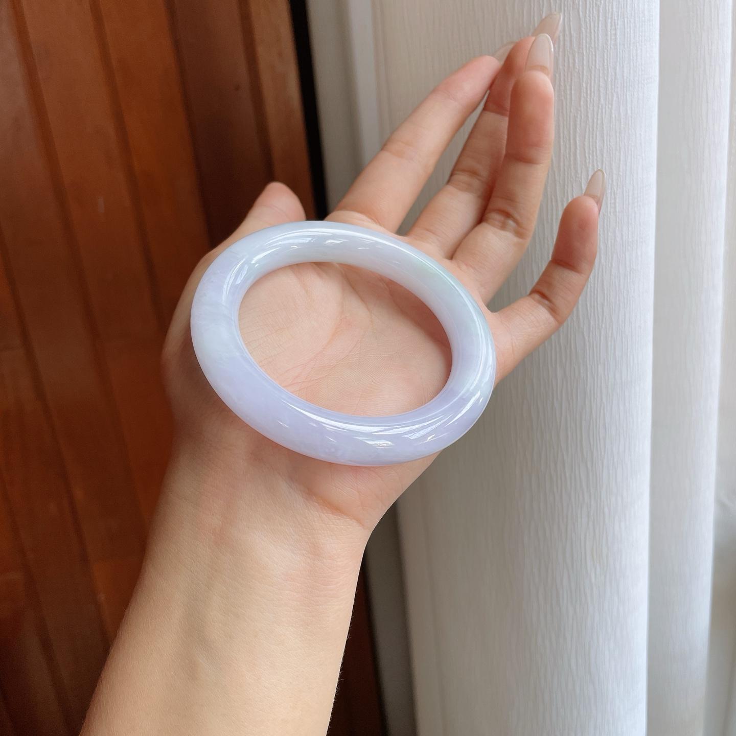 糯冰淡椿彩翡翠圆条（56.2mm）（yc272835）