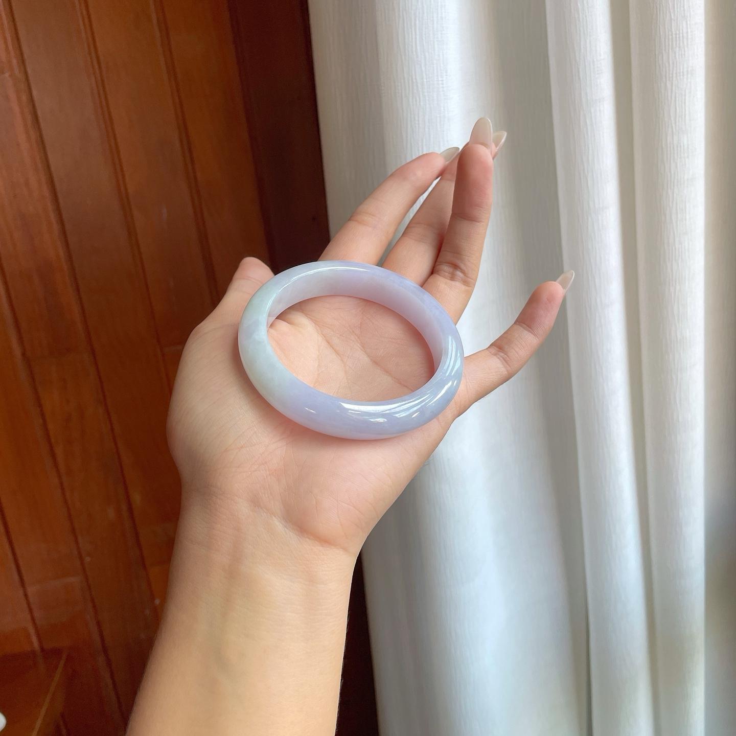 糯冰紫罗兰翡翠平安镯（56.5mm）（yc264146）