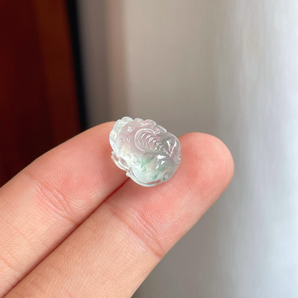 裸石冰种起光飘花翡翠貔貅（yc251039）