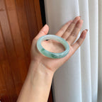 糯冰飘花翡翠平安镯（56.5mm）（yc366944）