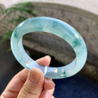 糯冰种飘花平安镯（55.7mm）（yc264509）