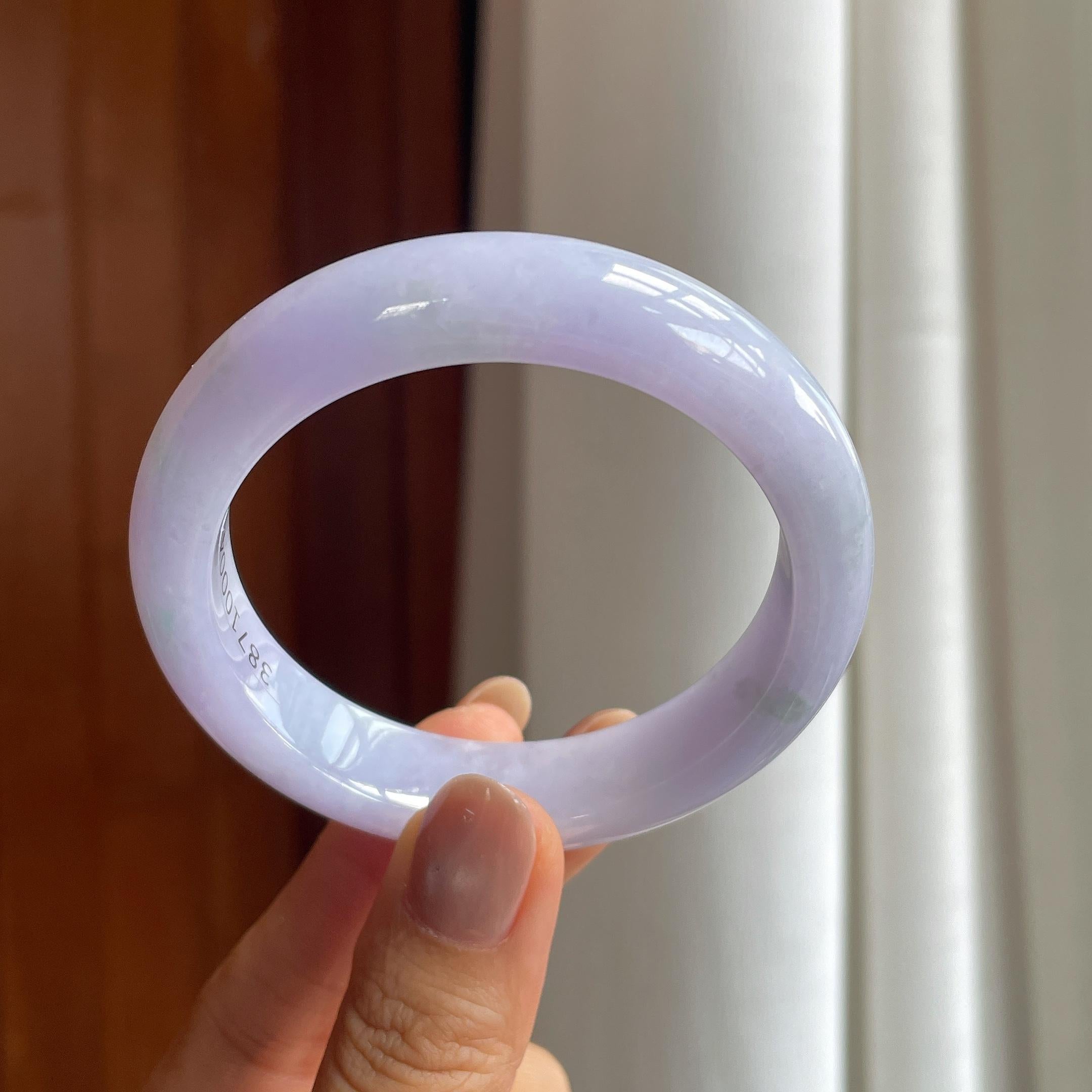 糯冰紫罗兰翡翠平安镯（54.5mm）（yc406236）