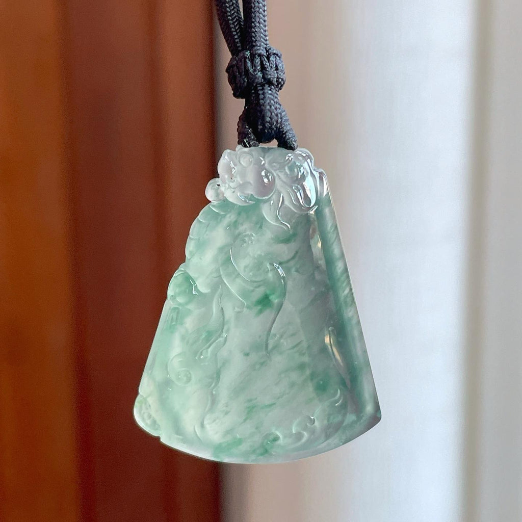 冰种飘花翡翠无事牌（yc257264）