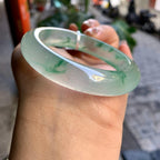 冰种飘花平安镯（55mm）（yc292635）