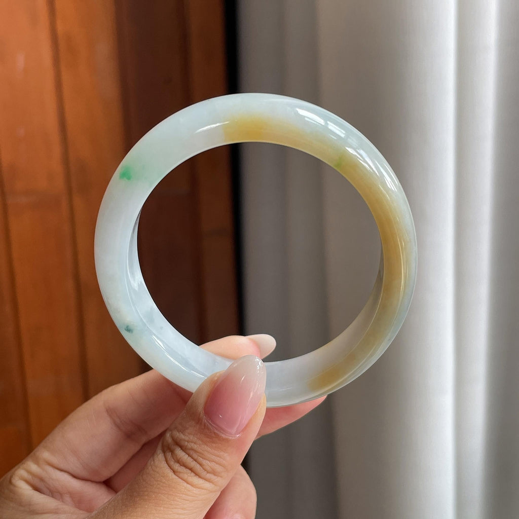 糯冰黄翡特色贵妃镯 57圈（yc716284）