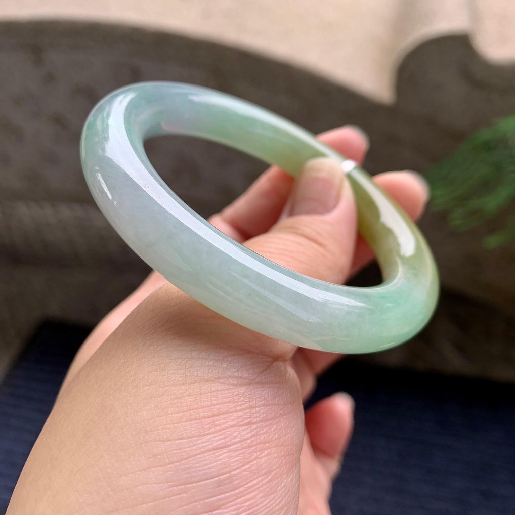 细糯种黄翡圆条手镯（53.3mm）（yc267224）