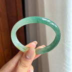 糯冰半山半水翡翠贵妃镯 54圈天然缅甸A货翡翠（yc436869）