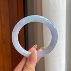 糯冰紫罗兰翡翠圆条手镯（55.5mm)（yc423142）