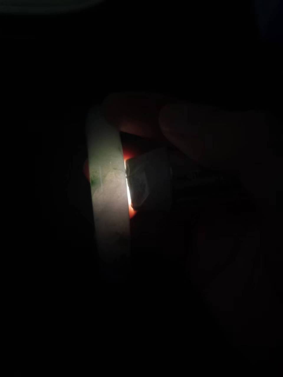 糯冰飘花翡翠平安镯（56mm）（yc028434）