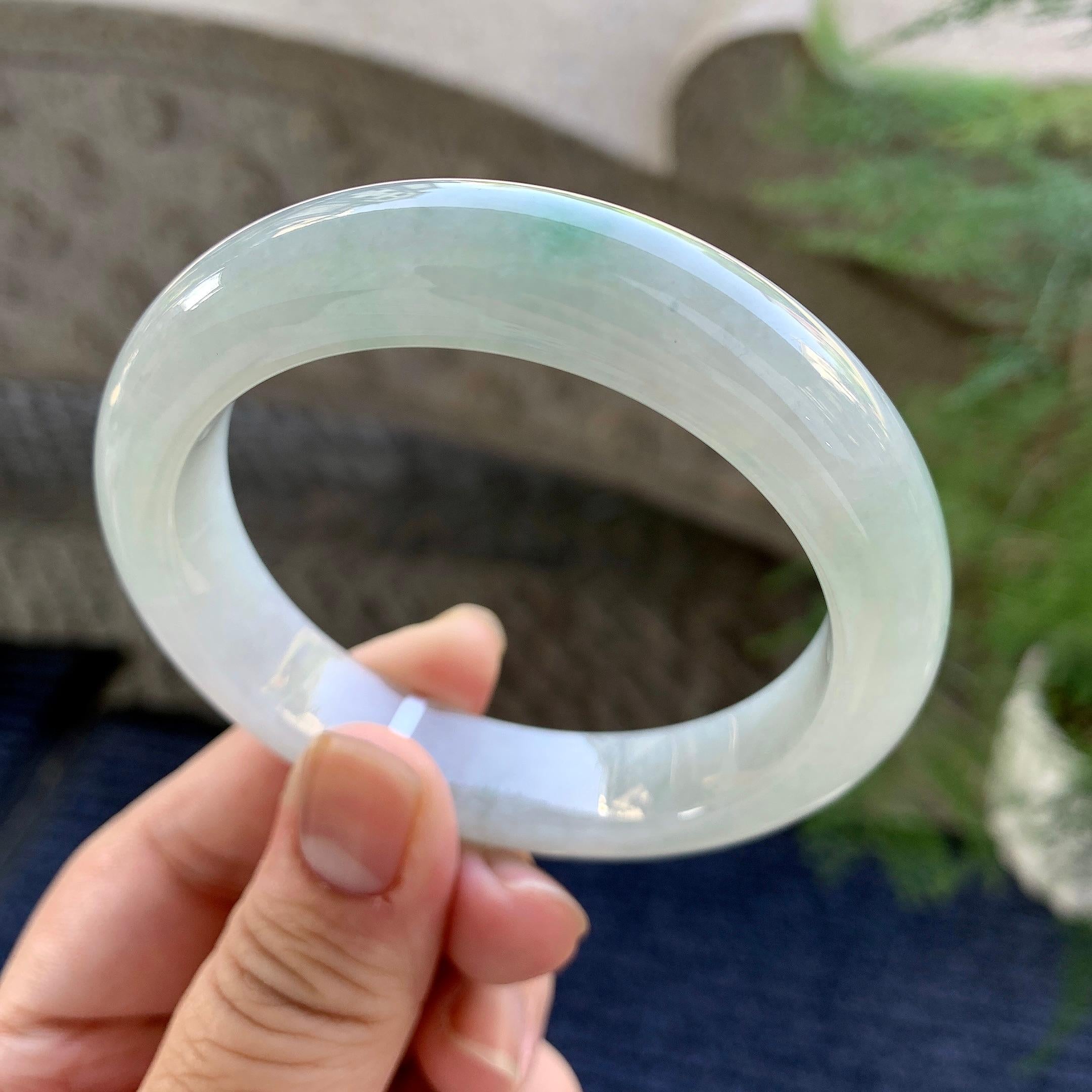 糯种飘花平安镯（55.6mm）（yc249424）