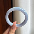 糯冰紫罗兰翡翠平安镯（54.8mm)（yc422958）