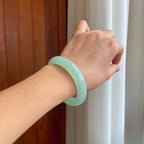 冰种晴底翡翠平安镯（yc281671）