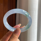 冰种紫罗兰翡翠平安镯(57.8mm)（yc422940）