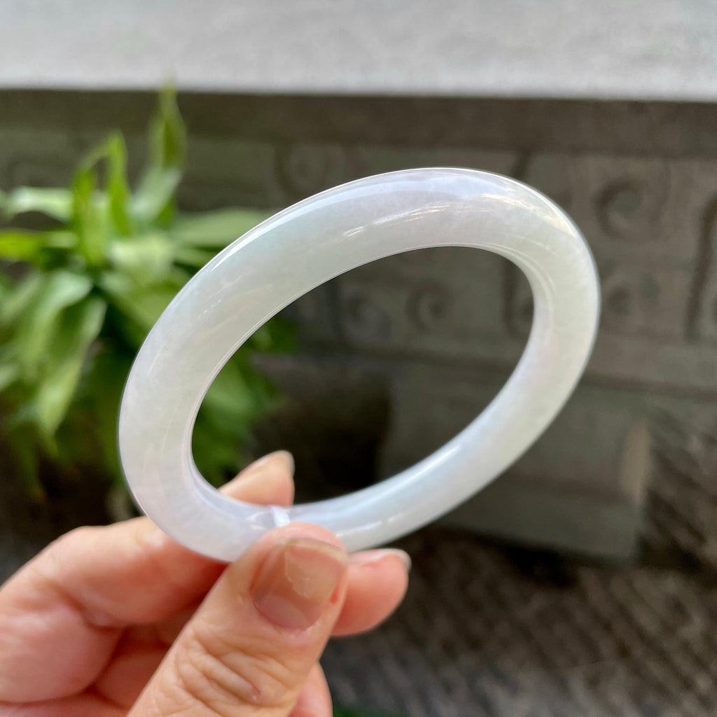 细糯种淡晴底圆条手镯（55.8mm）（yc310097）