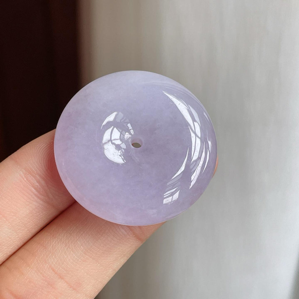 糯冰紫罗兰翡翠平安扣（yc248481）