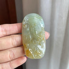糯冰黄翡翡翠财神（yc304979）