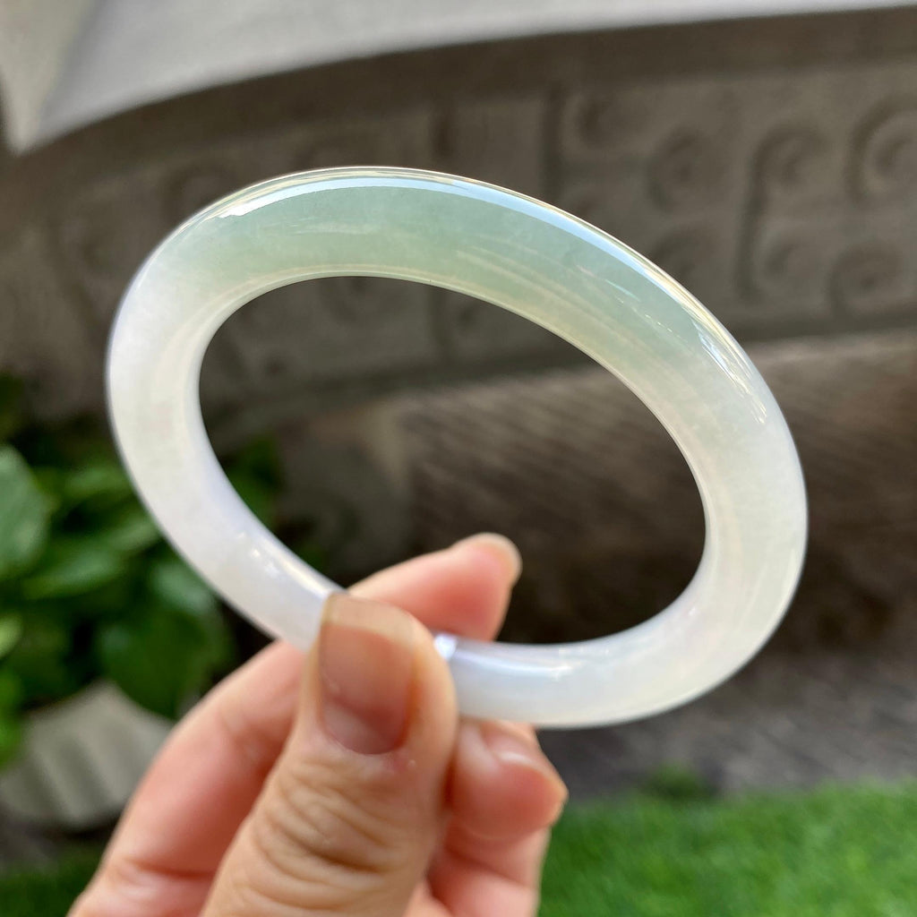 细糯种半山水圆条手镯（52.7mm）（yc304773）