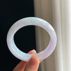 糯冰淡紫罗兰翡翠平安镯（55.8mm）（yc343930）