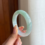糯冰半山半水翡翠平安镯（51.2mm)（yc424222）