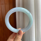 糯冰淡春彩翡翠平安镯（63.5mm）（yc289697）