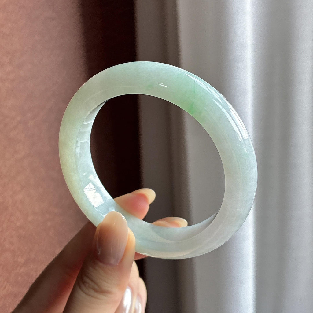 糯冰种晴底正圈平安镯 55圈（yc787774）