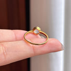 Nhẫn Ngọc Phỉ Thúy Myanmar A Tự Nhiên Đính Vàng 18k Băng Chủng Không Màu (yc450192)