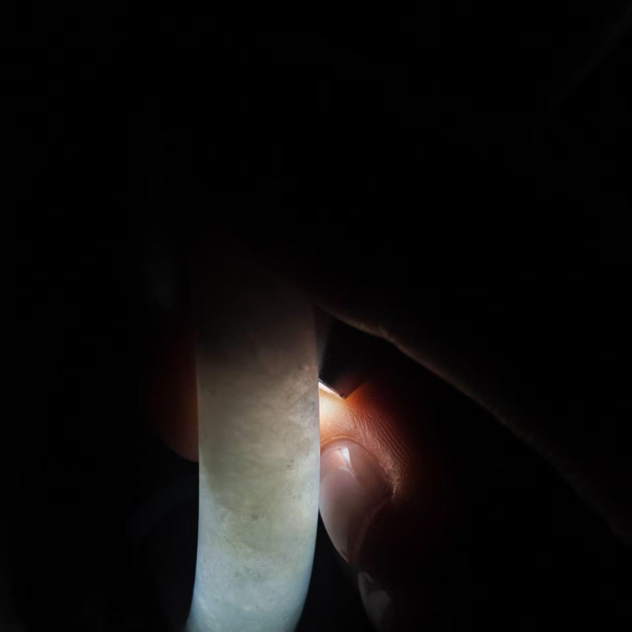 糯冰飘花贵妃镯 55圈 天然缅甸A货翡翠（yc463214）
